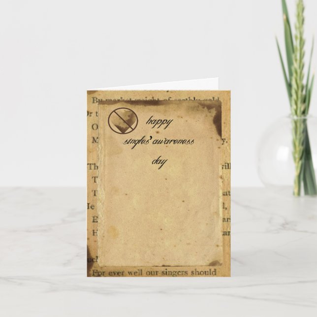 Happy Singles Awareness Day Greeting Card (Front)