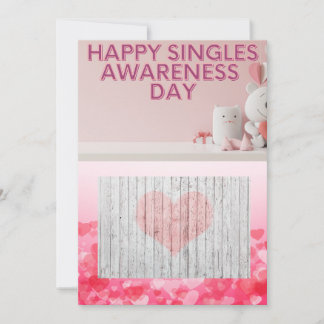 Happy Singles Awareness Day Holiday Card