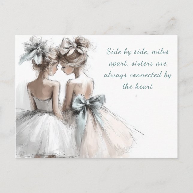 Happy Sister Day Greeting Card Pastel Fashion  (Front)