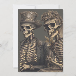Happy Skeleton Couple  Invitation