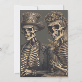 Happy Skeleton Couple Invitation