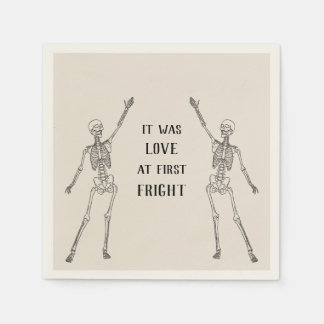 Happy Skeleton Engagement Party Napkin