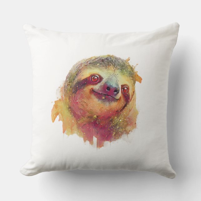 Happy Sloth Cushion (Front)
