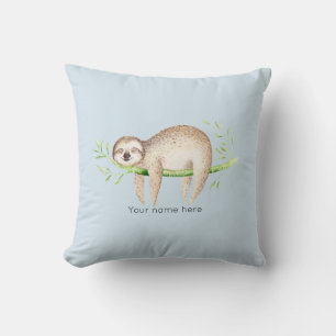 Happy Sloth Personalised Cushion