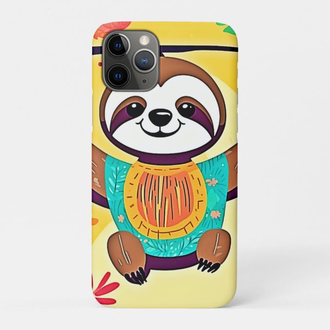 Happy Sloth Swing Design Case-Mate iPhone Case (Back)