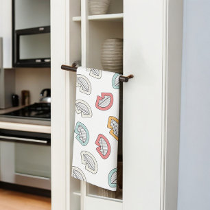 Happy Smile Lips Tea Towel