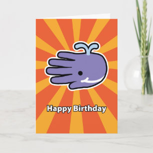 Happy Smile Whale Birthday Card