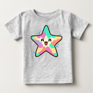Happy smiling baby starfish with bubbles.  T-Shirt
