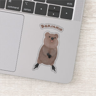 Happy smiling cute quokka cartoon design