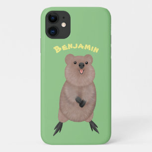 Happy smiling cute quokka cartoon design Case-Mate iPhone case