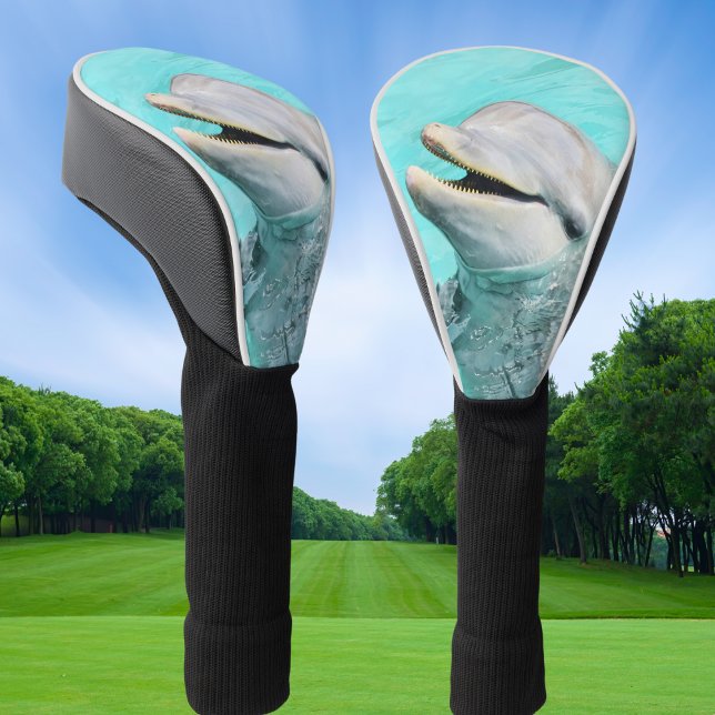 Happy Smiling Dolphin Golf Head Cover (Creator Uploaded)