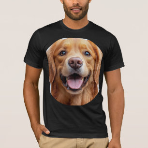 Happy Smiling Golden Retriever Dog T-Shirt