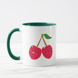 Happy Smiling Kawaii Cherry Fruit Mug