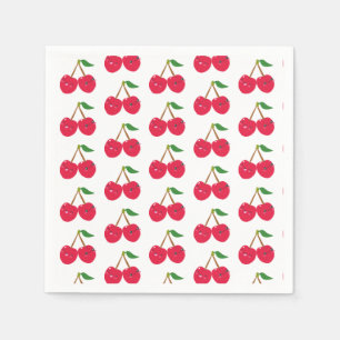 Happy Smiling Kawaii Cherry Fruit Napkin