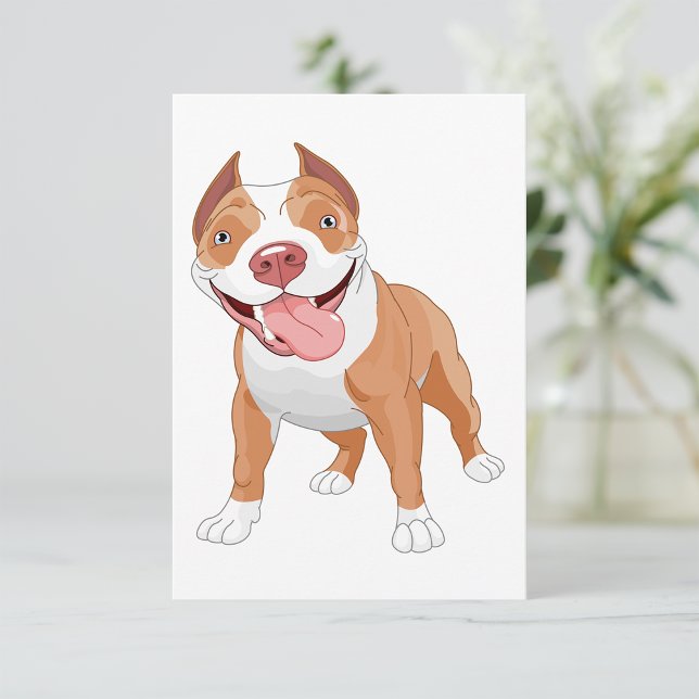 Happy Smiling Pit Bull Invitation (Creator Uploaded)