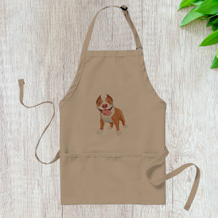 Happy Smiling Pit Bull Standard Apron