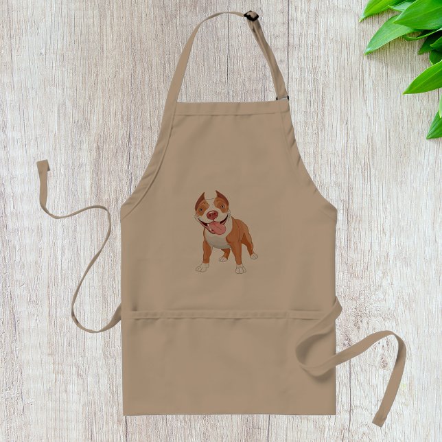 Happy Smiling Pit Bull Standard Apron (Creator Uploaded)