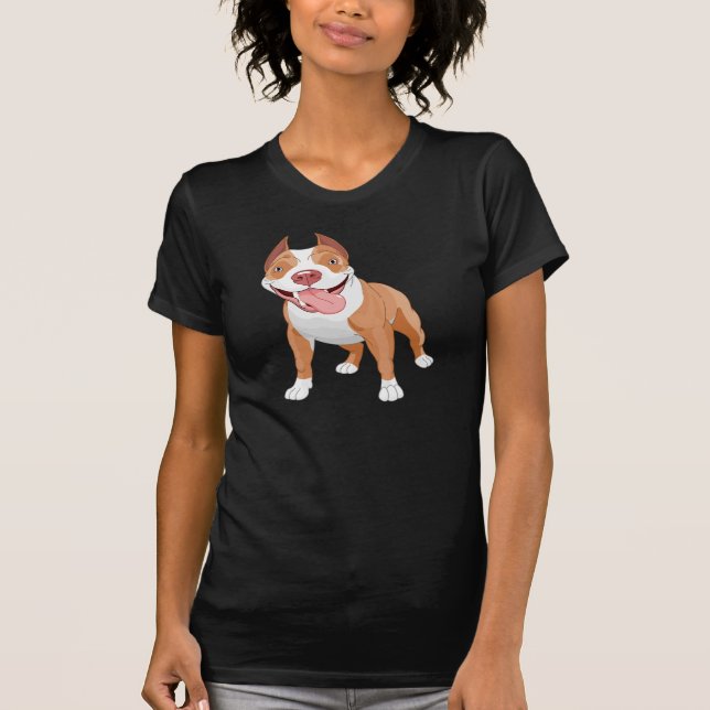 Happy Smiling Pit Bull T-Shirt (Front)