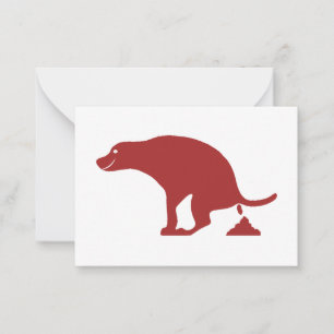 Happy Smiling Pooper Pooping Dog Card