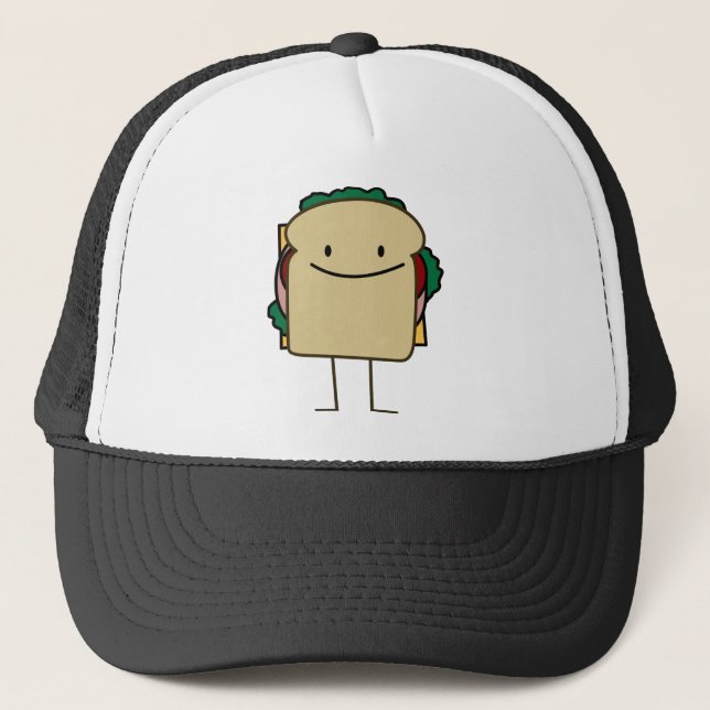 Happy Smiling Sandwich - Classic Trucker Hat (Front)