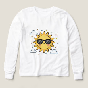 Happy Smiling Sun Cartoon - Minimalist Kawaii Suns