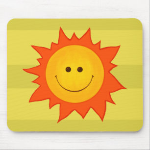 Happy Smiling Sun Mouse Pad