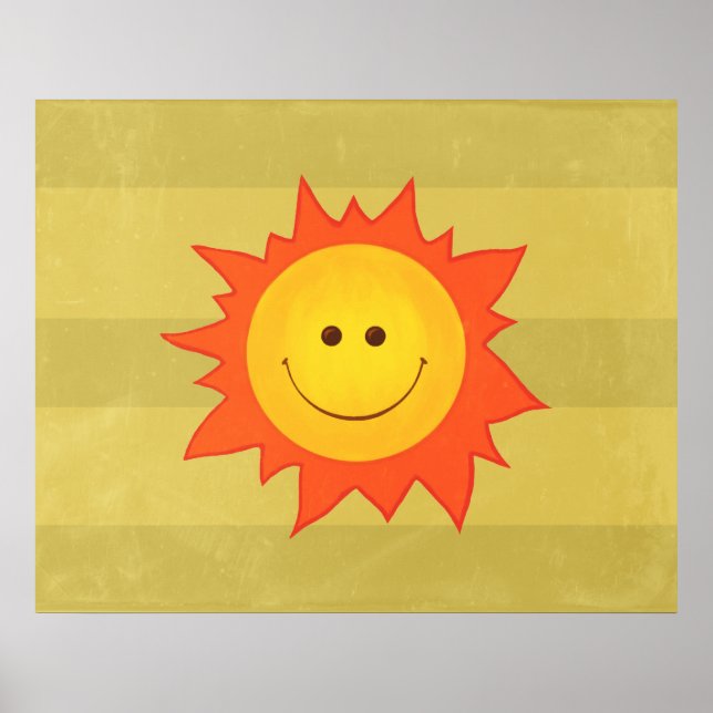 Happy Smiling Sun Poster (Front)