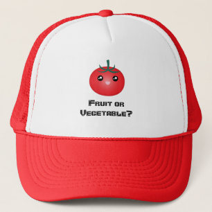 Happy Smiling Tomato Fruit Vegetable Kawaii Trucker Hat