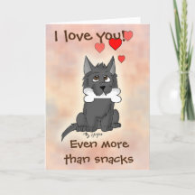 Happy Snack Cairn Terrier Dog Valentine's Day Card