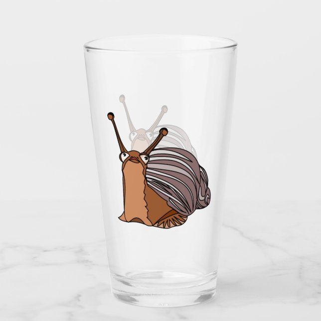 Happy Snail Glass (Front)