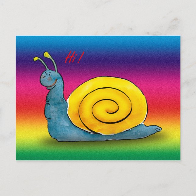 Happy snail - Postcard template (Front)