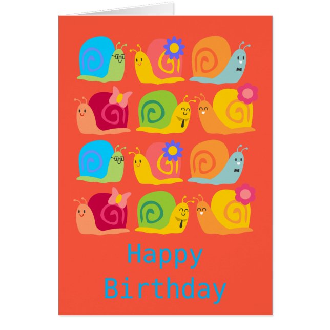 Happy snails cute snails (Front)