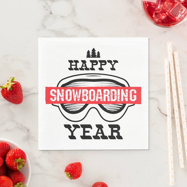 Happy Snowboarding Year Napkin (Creator Uploaded)