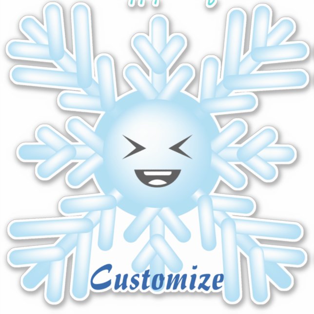 Happy Snowflake Emoticon Thunder_Cove  (Front)