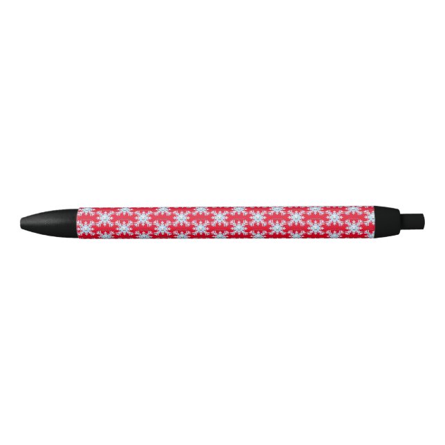 Happy Snowflake Emoticon Thunder_Cove  Black Ink Pen (Front)