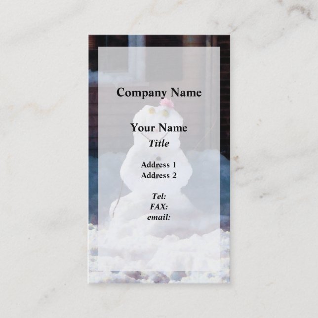 Happy Snowman Business Card (Front)