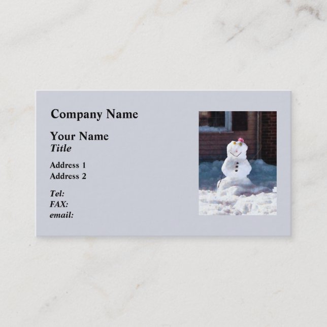 Happy Snowman Business Card (Front)