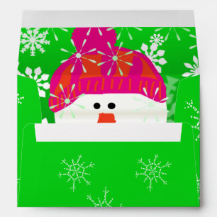 Happy Snowman Christmas Envelope