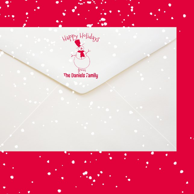 Happy Snowman Christmas  Self-inking Stamp (Creator Uploaded)