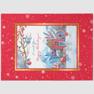 Happy Snowman Customise Tissue Paper