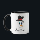 Happy Snowman Face Personalised Name Christmas Mug<br><div class="desc">Happy Snowman Face Personalised Name Christmas Mug</div>