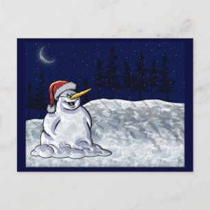 Happy Snowman Holiday Postcard