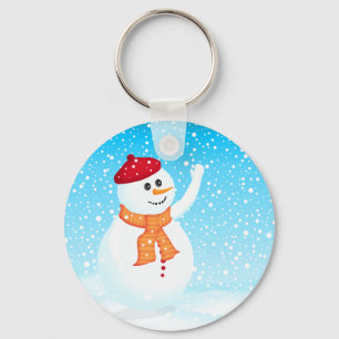 Happy Snowman Keychain