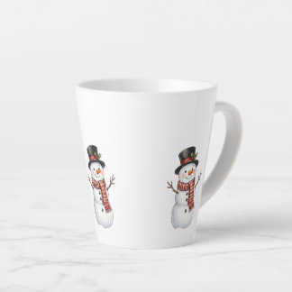 Happy Snowman Latte Mug