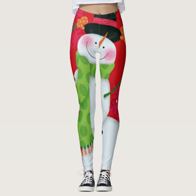 Happy Snowman Leggings (Front)