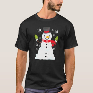 Happy Snowman Let It Snow Graphic For Snow T-Shirt