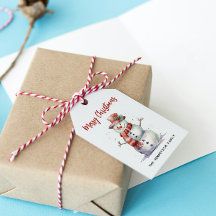 Happy Snowman Merry Christmas Custom Family Name