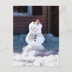 Happy Snowman Postcard