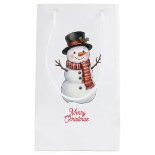 Happy Snowman Small Gift Bag