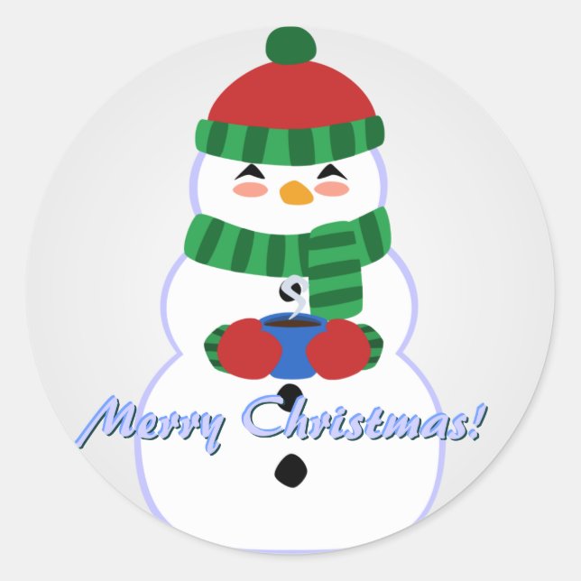 Happy Snowman Stickers (Front)